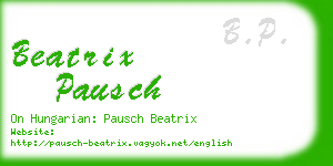 beatrix pausch business card